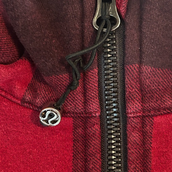 Flaw Lululemon Scuba Jacket Sz 4 Buffalo Check Lumberjacket - Picture 9 of 11